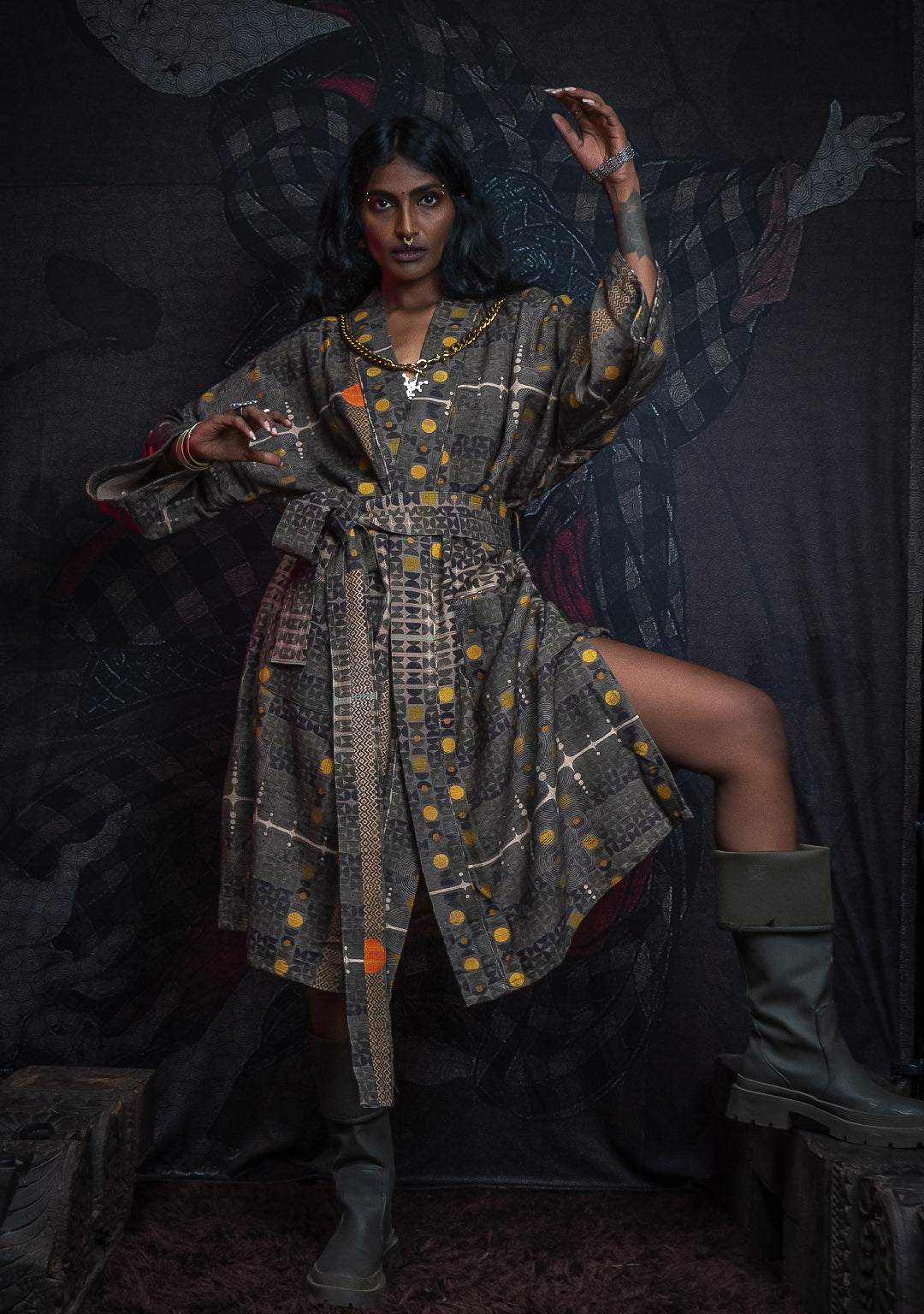 Classic Kimono / Raw Stripes - KINGCACAO